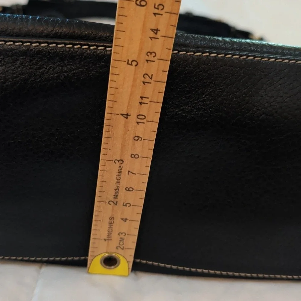Vintage Dooney & Bourke Black Leather Shoulder Bag Purse Deep Large Read